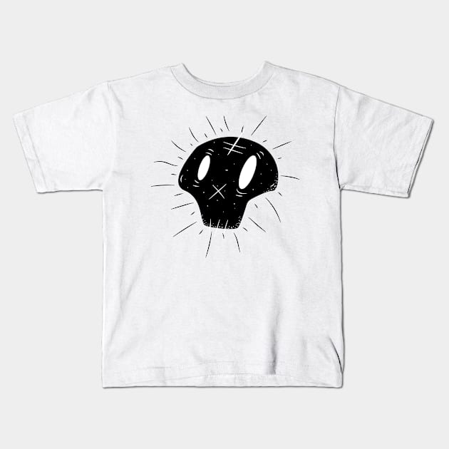 Skull Head Kids T-Shirt by kibozio